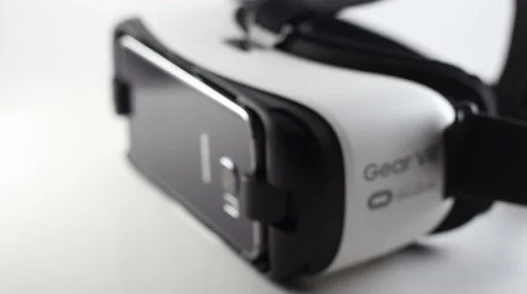 Samsung Gear VR 2016 - Mobile Virtual Reality Headset Stock Footage