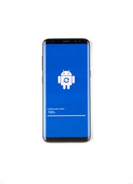 Samsung S8 Software update Stock Photos