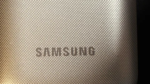 Samsung Smartphone Back Panel Rotating Close Up Stock Footage 331978844