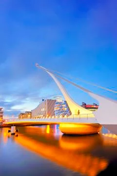 The samuel beckett bridge Stock Photos