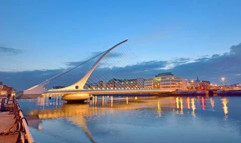 The samuel beckett bridge Stock Photos