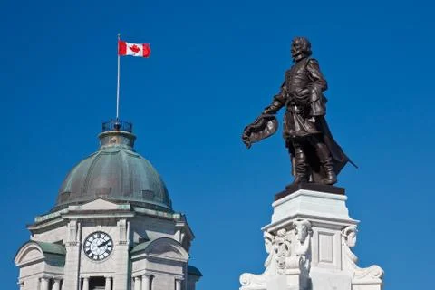 Samuel de champlain monument Stock Photos