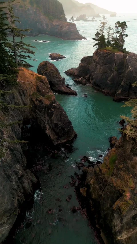 Samuel H Boardman Scenic Corridor, Oregon Coast Video stock 251019886