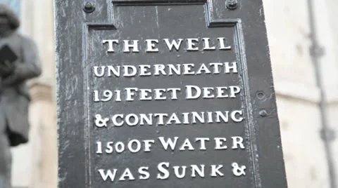 Samuel Johnson's and plaque Stock Footage 38462575