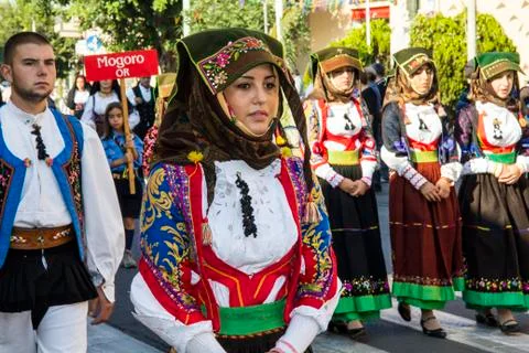 Samugheo Folk Group Stock Photos