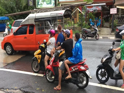 Samui Island Road Stock Footage 70966669