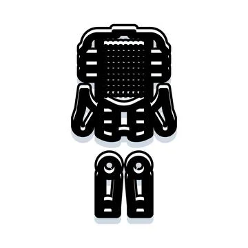 Samurai armor icon representing history and protection Stock Illustration