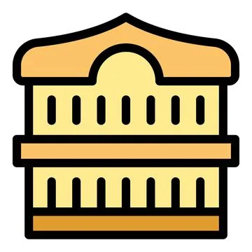 Samurai building icon vector flat Ilustración de archivo