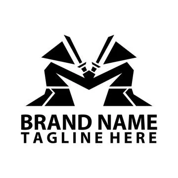 Samurai logo design vector illustration symbol Illustrazione stock