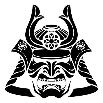 Samurai Mask Illustration Stock Illustration