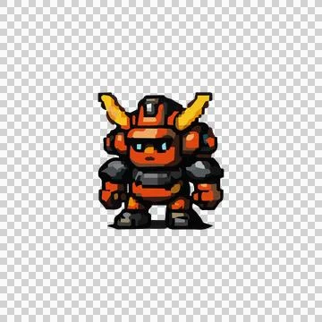 Samurai Mecha Design Vector Stock Illustration