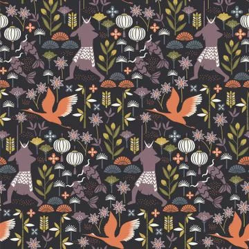 Samurai pattern seamless design illustration Illustrazione stock