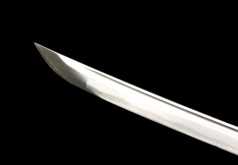 Samurai sword blade tip Stock Photos