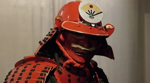 Samurai with the sword, moving Stock Footage 40765283