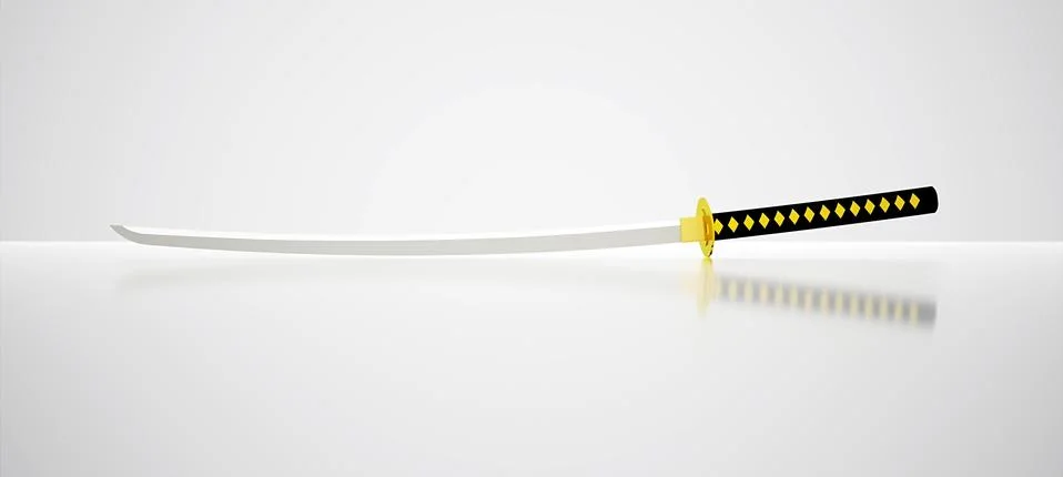 Samurai sword rendered Stock Illustration
