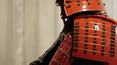 Samurai with the sword, standing Stock Footage 40764977