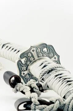 Samurai sword on a white background Stock Photos