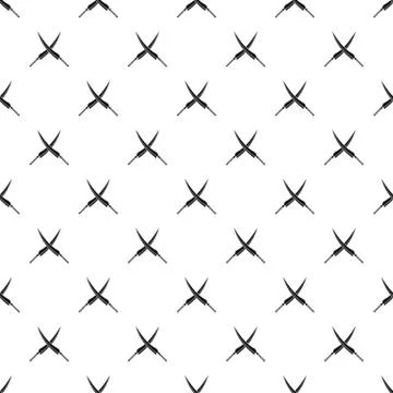 Samurai swords pattern Illustrazione stock