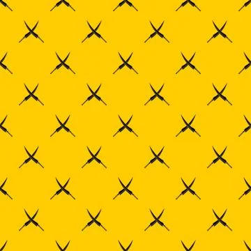 Samurai swords pattern Illustrazione stock