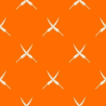 Samurai swords pattern seamless Illustrazione stock