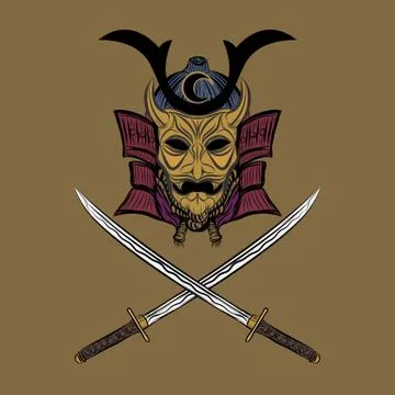Samurai tattoo vector Stock Illustration