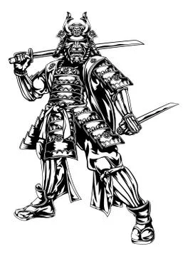 Samurai Warrior Stock Illustration