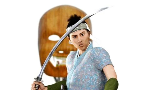 Samurai warrior Stock Illustration