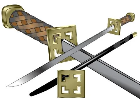 Samurai weapon Stock Illustration