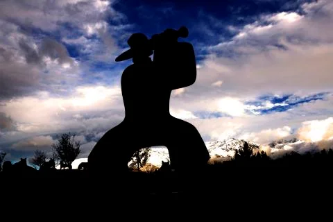 Samuria silhouette Stock Photos
