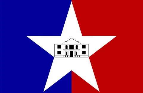 San Antonio city flag vector illustration isolated Stock Illustration