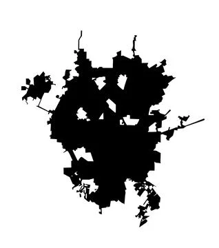 San Antonio city map vector silhouette illustration Ilustração Stock