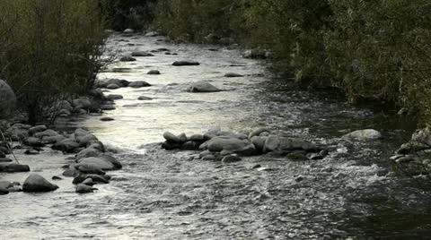 San Antonio Creek confluence on the Ventura River in Casitas Springs,California. Stock Footage