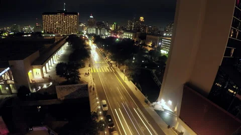 San Antonio Night Timelapse Video stock 64143610