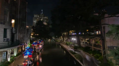 San Antonio River Walk Timelapse Stock Footage 65019995
