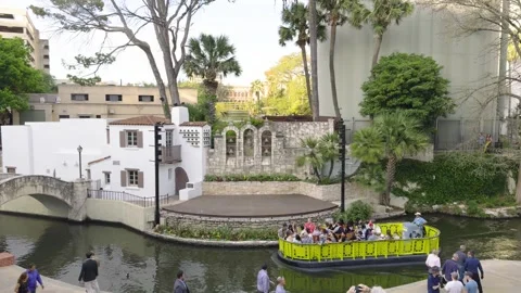 San Antonio Riverwalk Ampitheater Stock Footage 271196994