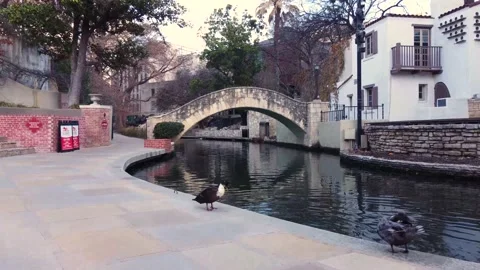 San Antonio Riverwalk Bridge Stock Footage 150124404