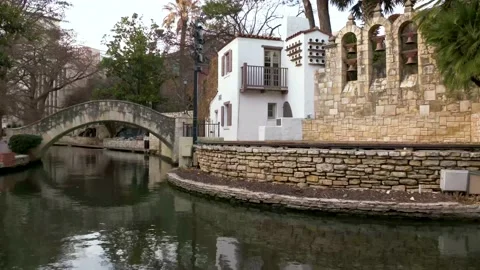 San Antonio Riverwalk Video stock 150230338