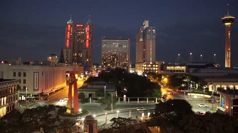San Antonio Skyline Stock Footage 42205598