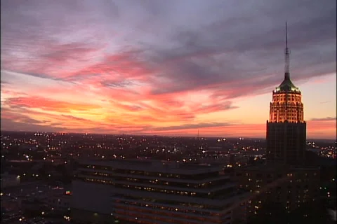 San Antonio Sunset Stock Footage 920685