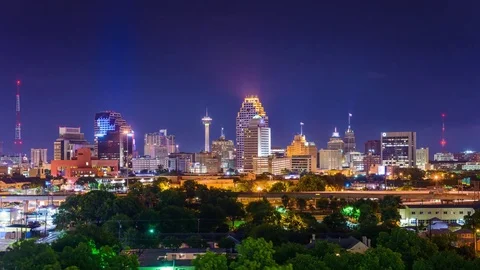 San Antonio Texas Skyline Stock Footage