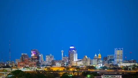 San Antonio TX Generic Wide Cityscape Timelapse Stock Footage 105904516