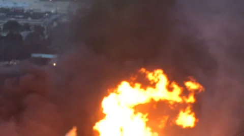 San Bruno, CA, fire/explosion in September 2010 Video stock 1002699