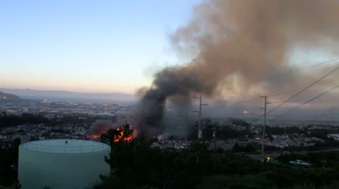 San Bruno fire in September 2010 Video stock 1002633