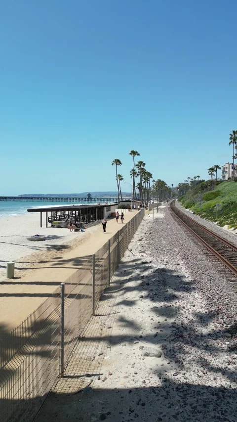 San Clemente Beach Drone View, California Stock Footage 249409850