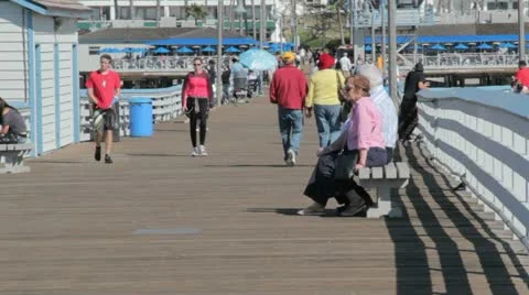 San Clemente pier 2 Stock Footage 10825164