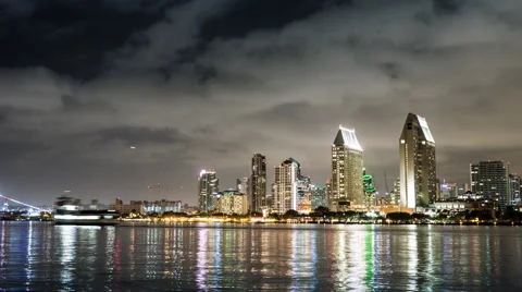 San Diego 4k Time Lapse night Video stock 50210438