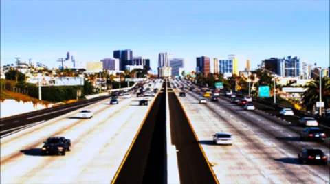 San diego 5 freeway Stock Footage 34440237