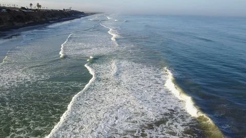 San Diego Beach Waves Stock Footage