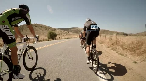San Diego Bike Race POV Stock Footage