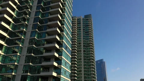 San Diego Buildings Drone Pull up Stock Footage 250292776